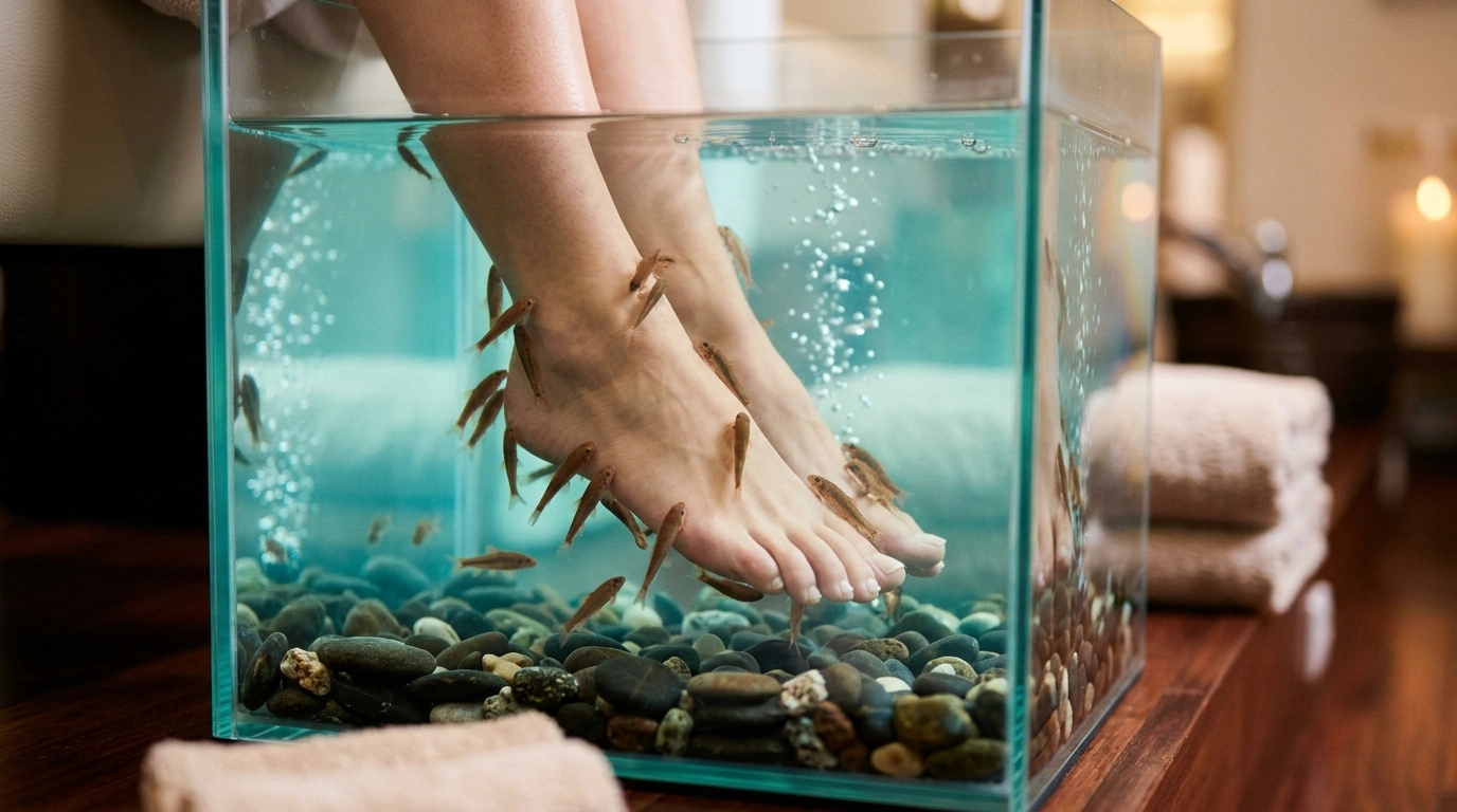 Silky smooth hydrated feet after ichthyotherapy at Bienestar Chic