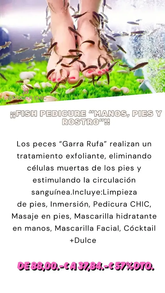 Fish pedicure con peces Garra Rufa y cuidado integral de pies