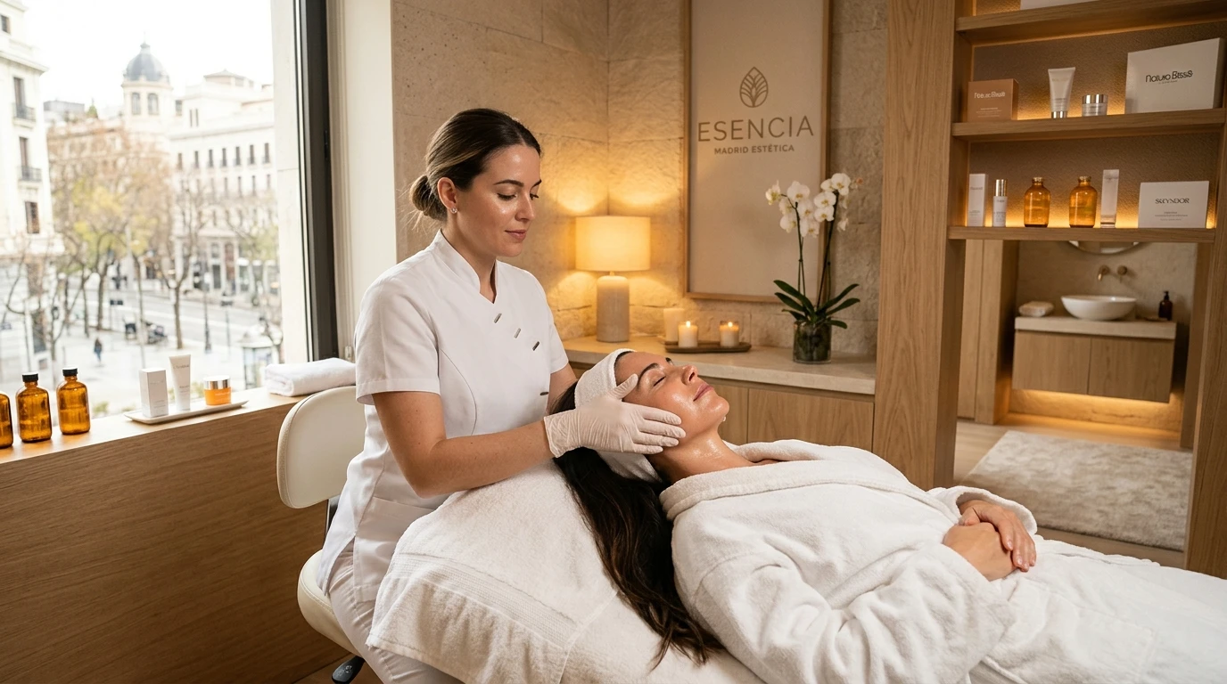 Masaje facial Madrid mejor valorados cabina estética Bienestar Chic