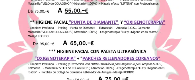 Ofertas estacionales de belleza y microdermoabrasión facial punta de diamante